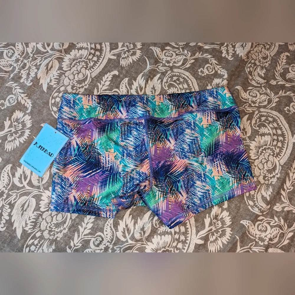 Fleo Superbad Tropical Palm Leaves Shorts - Large - NWT - Picture 2 of 3